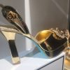 Palmieri Luxury Gold Crystal Heels and Clutch Set